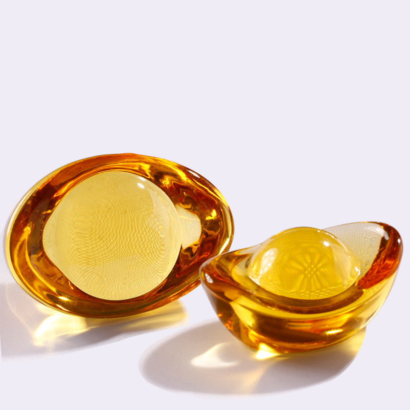 Xiumanzha yellow crystal gold ingot for decoration and opening of new house of manchaluo fengshui decoration