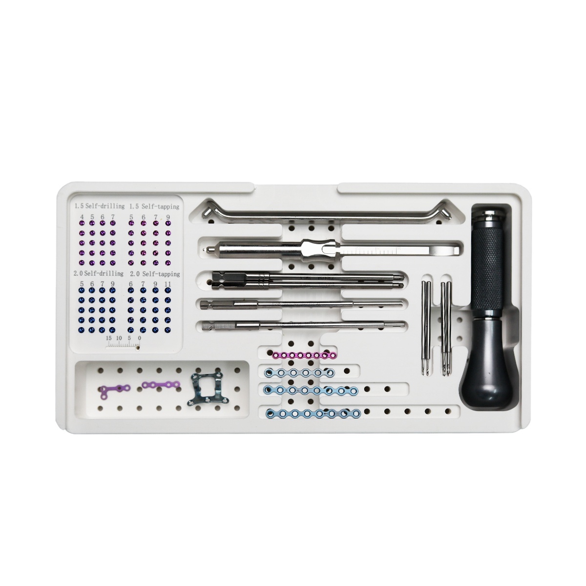 Craniomaxillofacial Surgical Implant Kit Setjawfacial Mini Plate and Screw CMF Maxillofacial Surgery Orthopedic Instrument Set