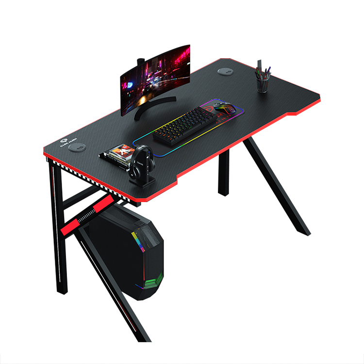 AIWO Factory Price Gaming Table Pc Computer Desk Customized Logo Esport Gaming Table For Internet Cafe K Shaped