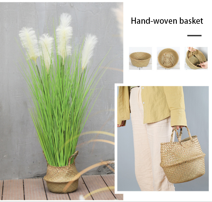 2021 hot sell woven basket garden pots wholesale flower pots planters for interior decoration