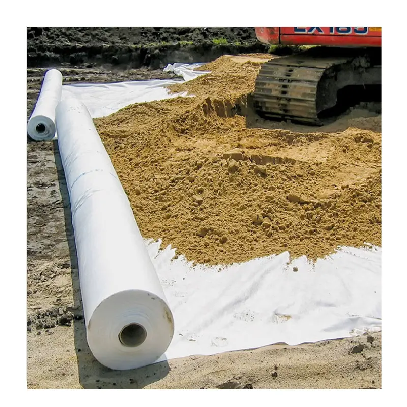 Polypropylene PP  fabric non woven geotextile for geobag road landfill mine projects