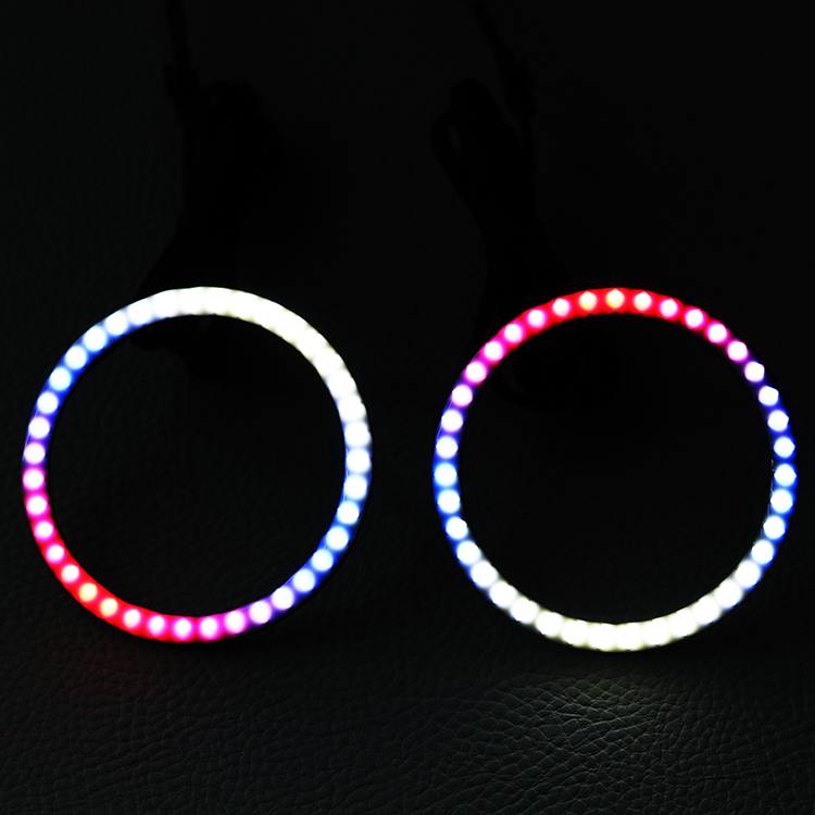 Новинка 2012, белое гелевое покрытие IP65, водонепроницаемые кольца 80 мм с СИД RGB гало