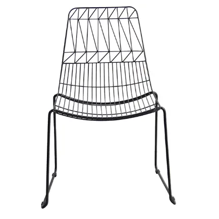 Outdoor Metal Wire Chair Modern Black Metal Wire Bar Chairs