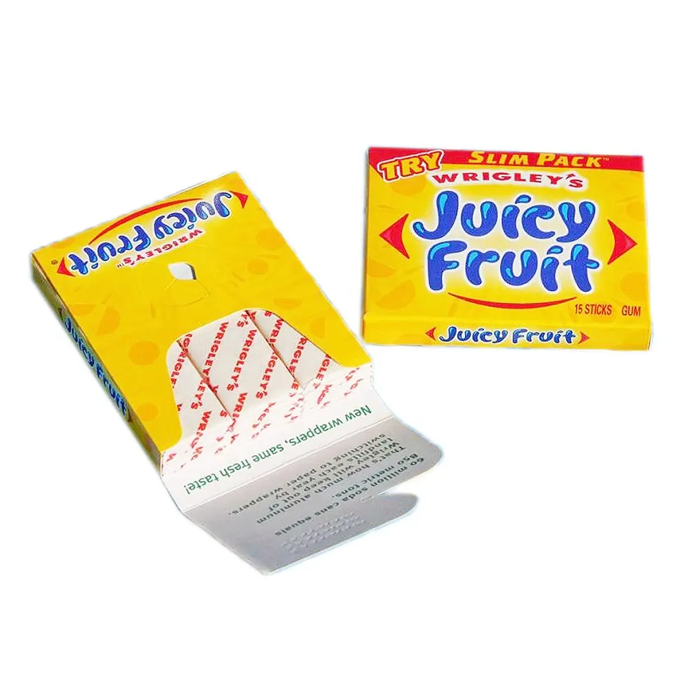 Wrigley's Juicy Fruit Bubble Chewing Gum Slim Packs