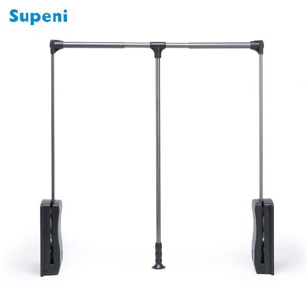 Китайский поставщик supeni, лидер продаж, фурнитура для мебели, аксессуары для шкафа, вешалка для одежды, черный складной подъемник для гардероба