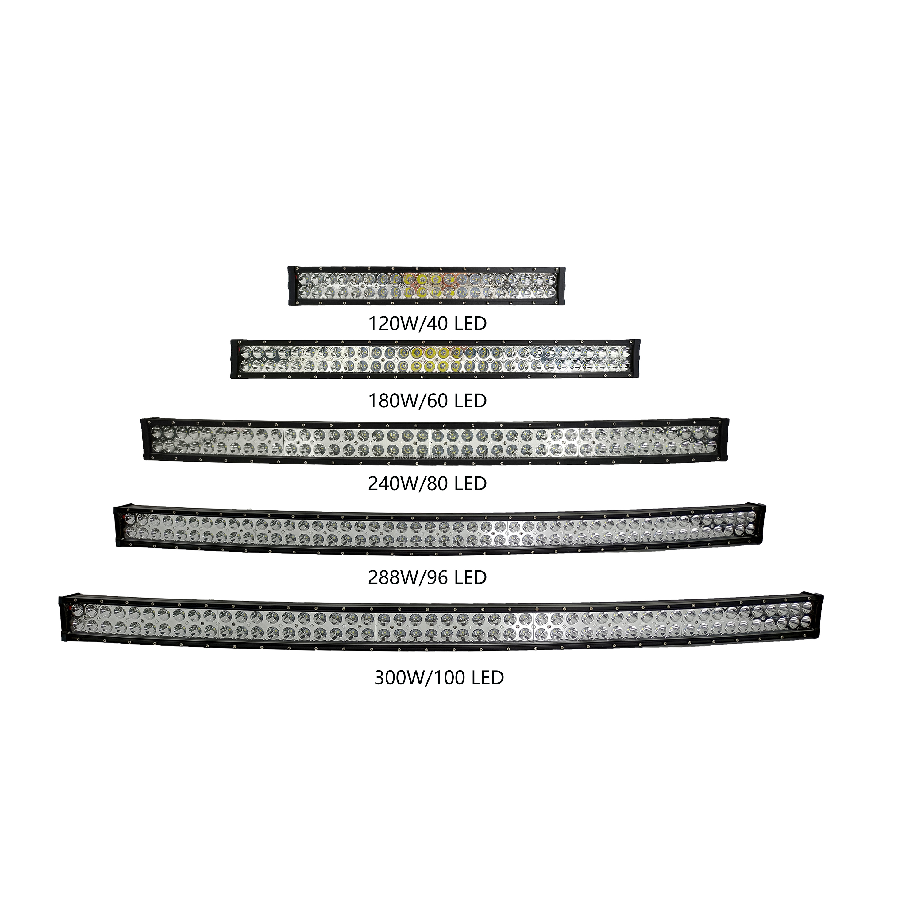 high power 120w 180w 240w 288w 300W 30000lm 21" 32" 42" 50" 52" Off road curve LED Light Bars for SUV ATV Vehicles