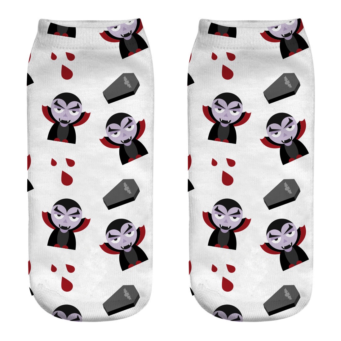 2021 Fashion Socks Women Halloween Trendy Custom Print Bat Pumpkin Summer and Autumn Crew Sock Men