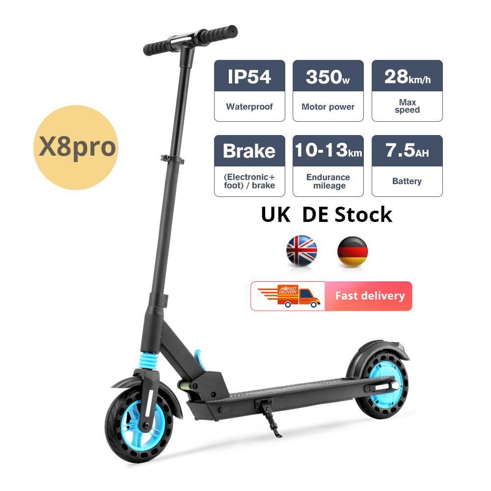 IScooter UK ebay продают 8 дюймов ЕС X8pro 28 км скейт скутер sx pro 7,5 ah 350 Вт двухколесный электрический скутер, способный преодолевать Броды, способный преодолевать Броды для взрослых