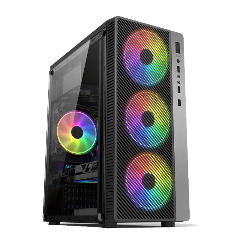 Металлический корпус компьютера полностью совместим с ATX/Micro-ATX/mini-ITX Тип материнской платы акриловая боковая панель прозрачный корпус