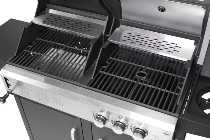 Large Commercial Commercial Gas Add Charcoal smoker Outdoor Kitchen Bbq Grill Steel Wood Backyard Barbecue Grille Garden Burners