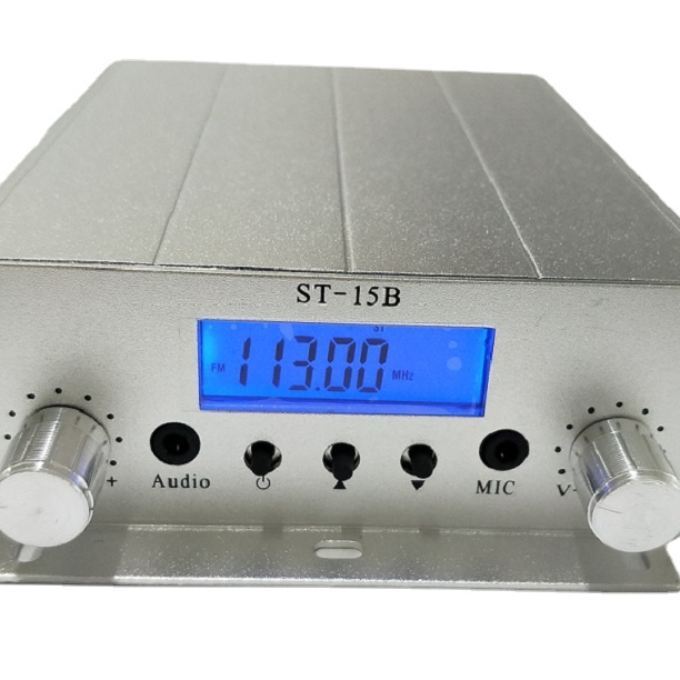 Fm передатчик 15w FM вещания передатчика ST-15B V3 BNC стерео PLL fm радио вещательной станции с 76 МГц-113 МГц