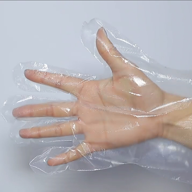 Disposable Clear Transparent HDPE Kitchen Food Grade Plastic PE Gloves
