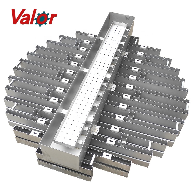 Stainless steel Tower Internals Trough Type Liquid Distributor For Distillation Tower