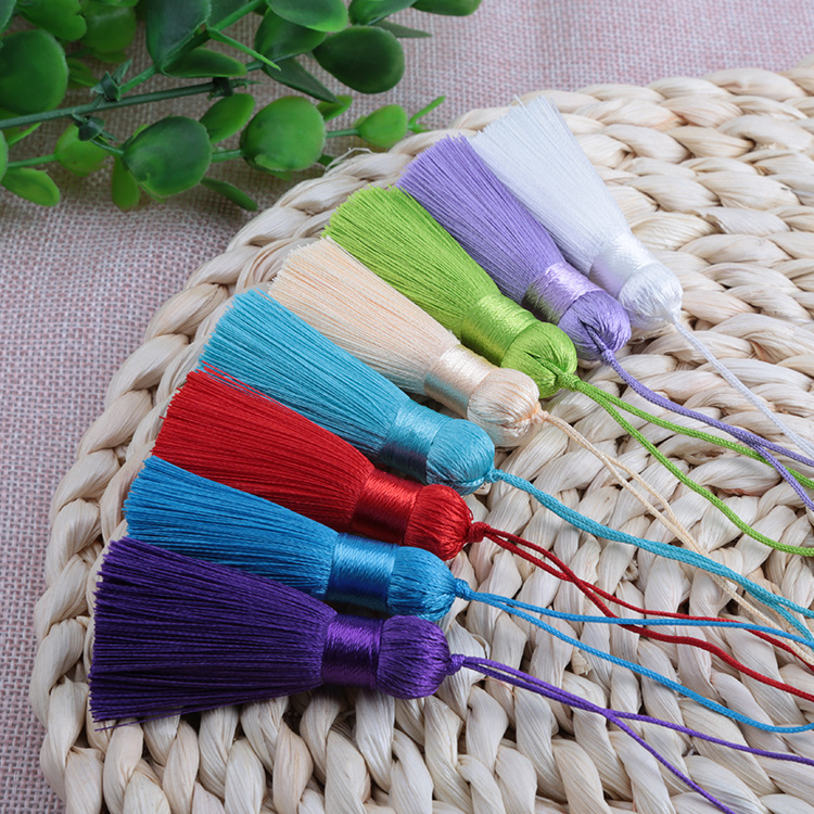 5 см короткие шелк льда кисточкой DIY ремесла кулон бахрома закладки Костюмы Аксессуары для волос кисточкой
