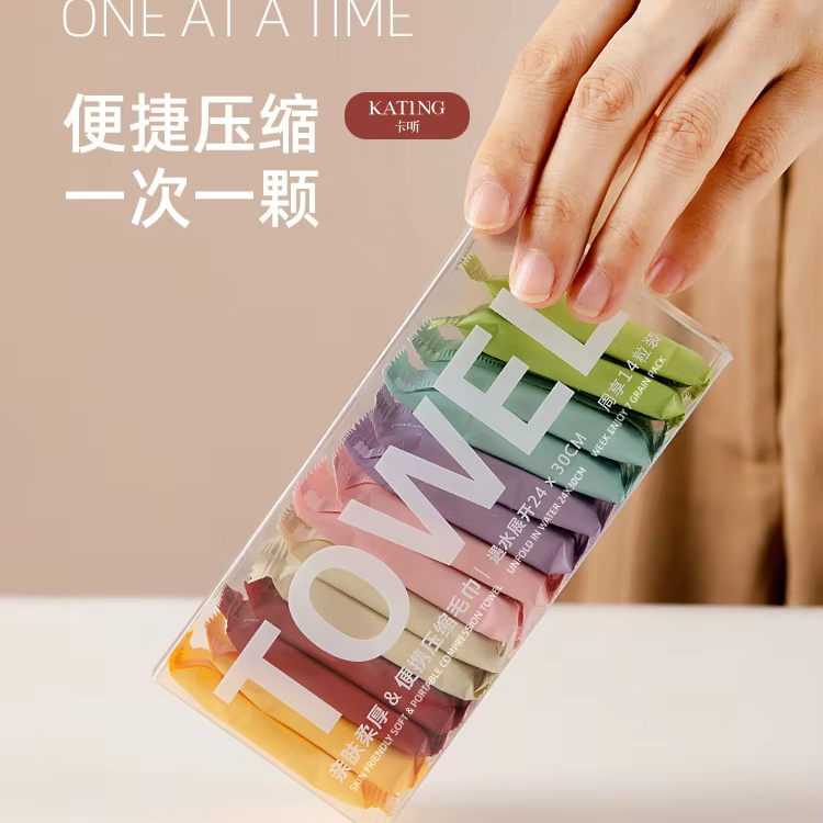 XL Disposable Compressed Towels Clean Skin Candy Face Towel Washcloth Wet and Dry Magic Towel