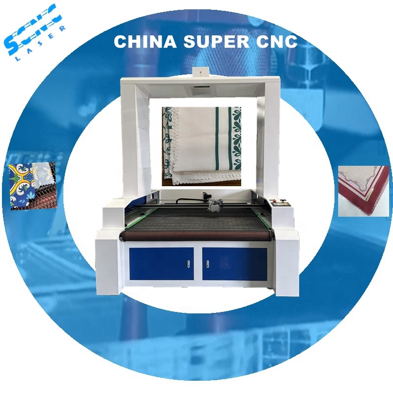 Supercnc High-Speed flying galvo silk fabric skirts scarves laser cutting machine in hijab