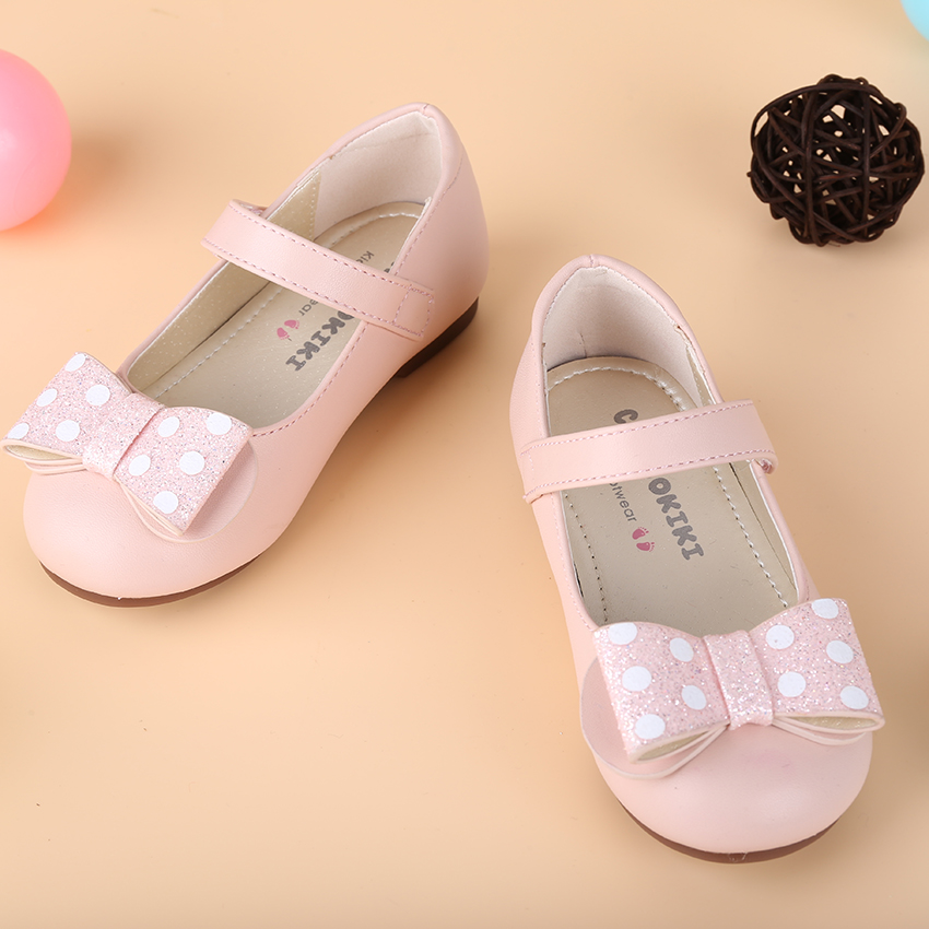 Girls' Flat Shoes Princess Shoes Simple Polka Dot Bow Kids Girl shoes