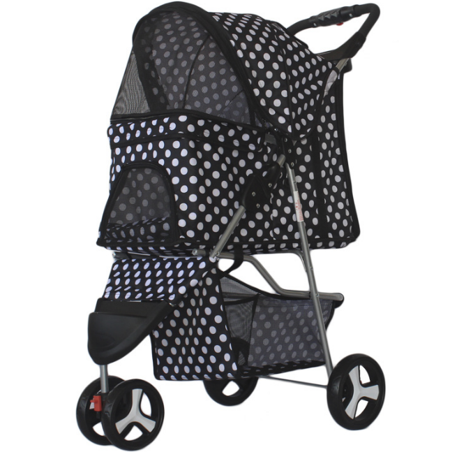 Great Quality Small Animals Carrier Pet Stroller Travel 3 Wheel Outdoor Dog Cat Strolling Cart Strolley