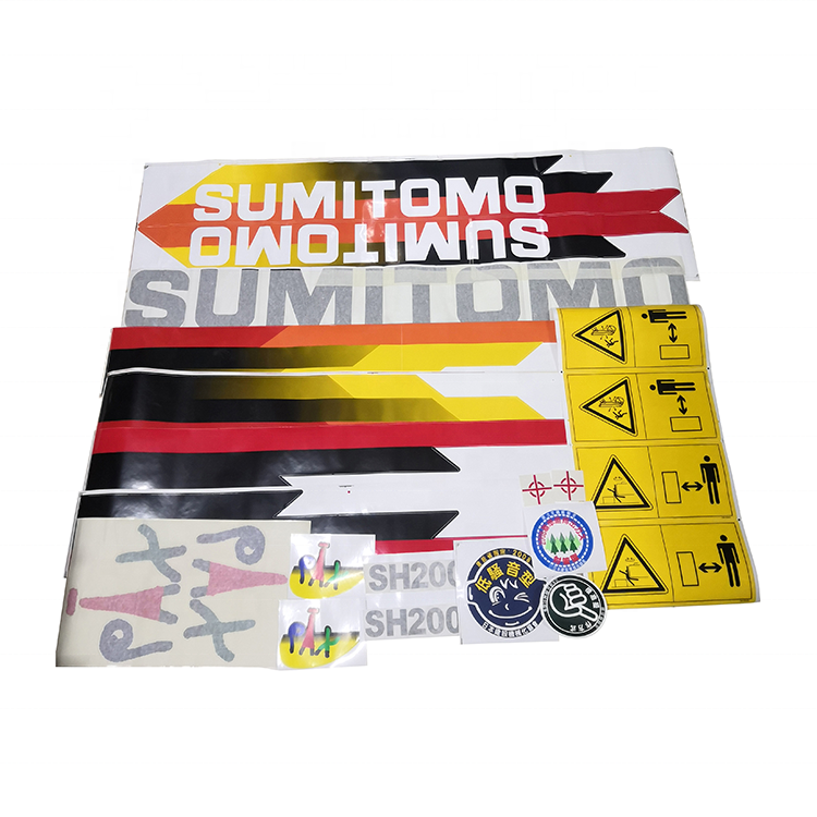 China Wholesale Digger Sticker Construction Machinery Excavator Label Decal Warning Sticker