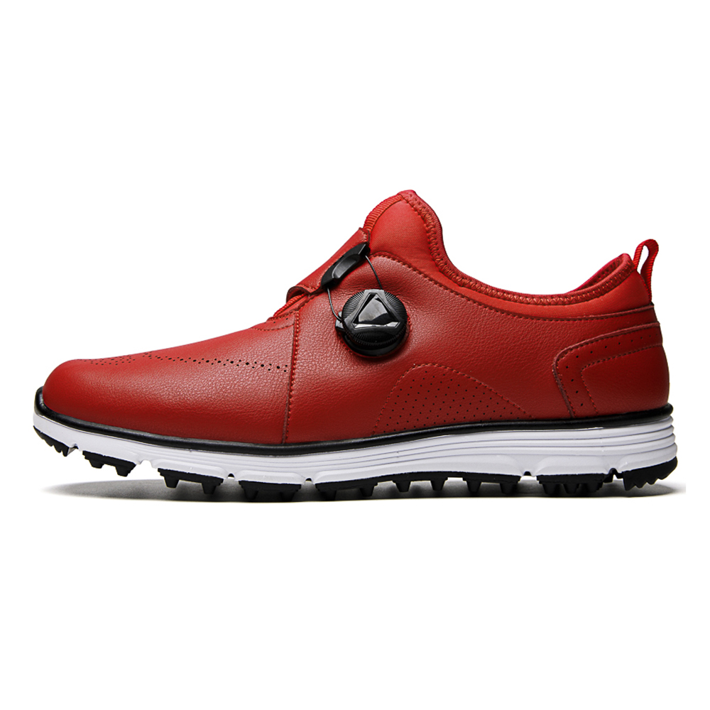 Wholesale custom Microfiber Leather Golf Shoes Non-Slip Rotation Shoelace Golf Shoes For Men