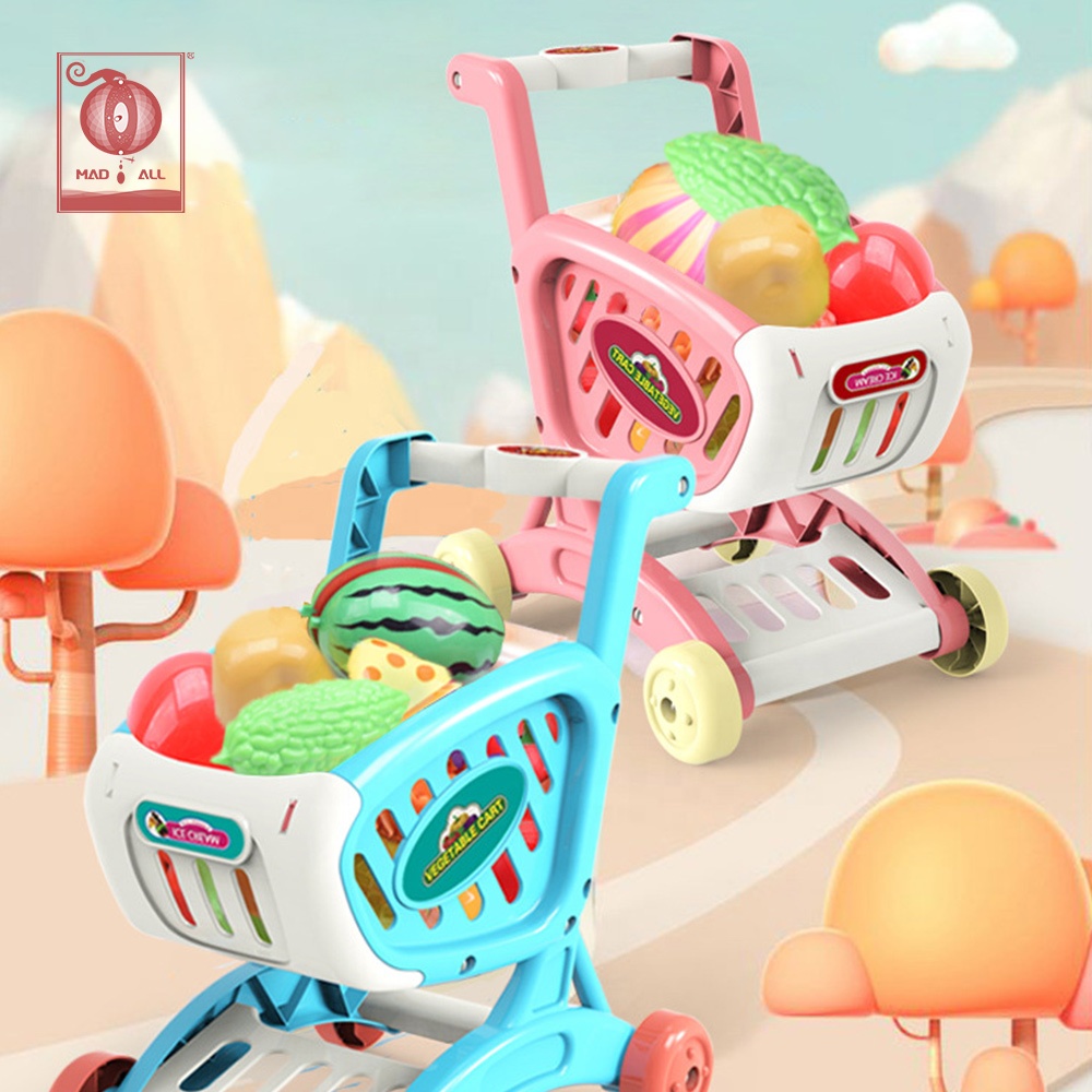 Кухонные овощи для резки фруктов и еды, игрушки для дошкольного детского сада, Обучающие игрушки с тележкой, игрушечные наборы для игр