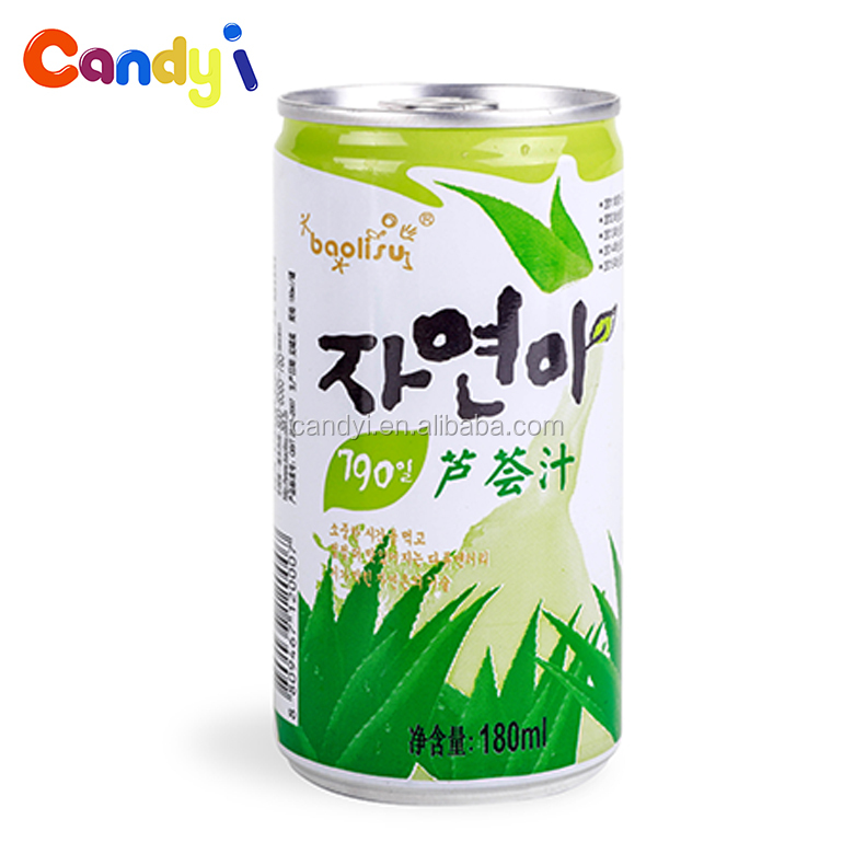 180ml can houssy natural aloe vera drink with pulp