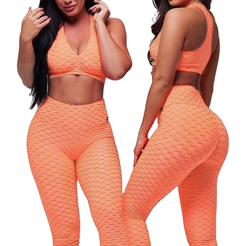 2021 Fitness Yoga Wear Leggings Women's Sportswear Crop Bras And Yoga Pants Gym Suit Pants Sets For Women Sweats
