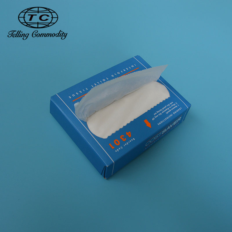 1ply коробка Interfold Pop Up туалетной бумаги