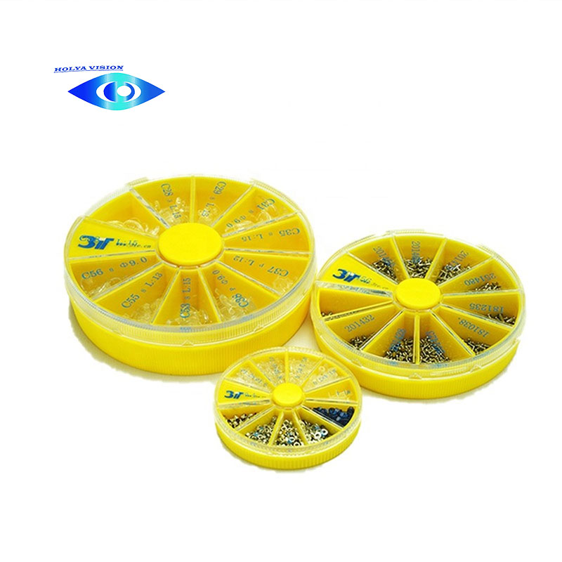 glasses accessories Spectacle screw Home repair glasses screw kit with yellow Glasses screw accessory box