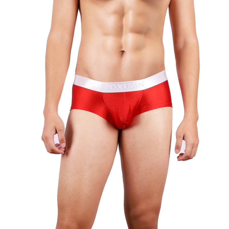 Custom Breathable Silk Smooth High Quality Sexy Gay Underwear Boxer Briefs Underwear
