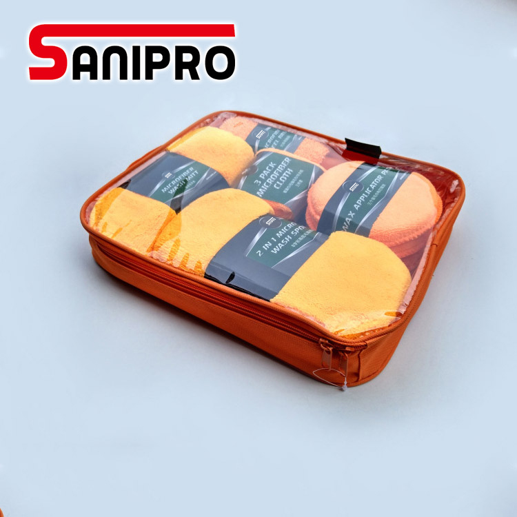 Sanipro 9 шт набор для мытья автомобиля микрофибра мягкая губка щетка для шин махровая ткань воск полотенца для торта авто Уход моющий инструмент