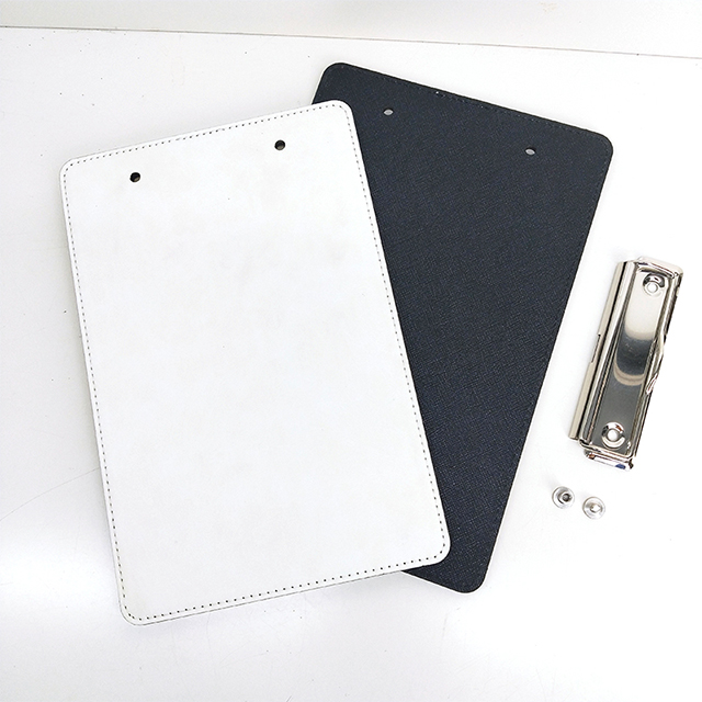 White blank leather clip board for heat printing