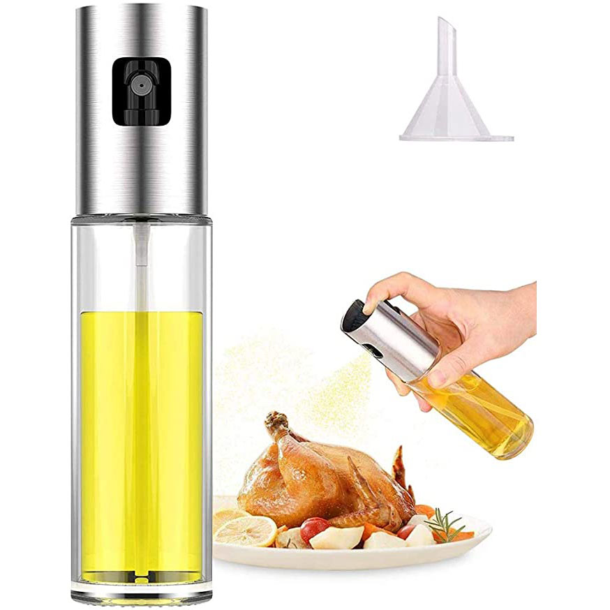 Oil Sprayer Dispenser,Olive Oil Sprayer, Spray Bottle for Oil Versatile Glass Spray Olive Oil Bottle for Cooking