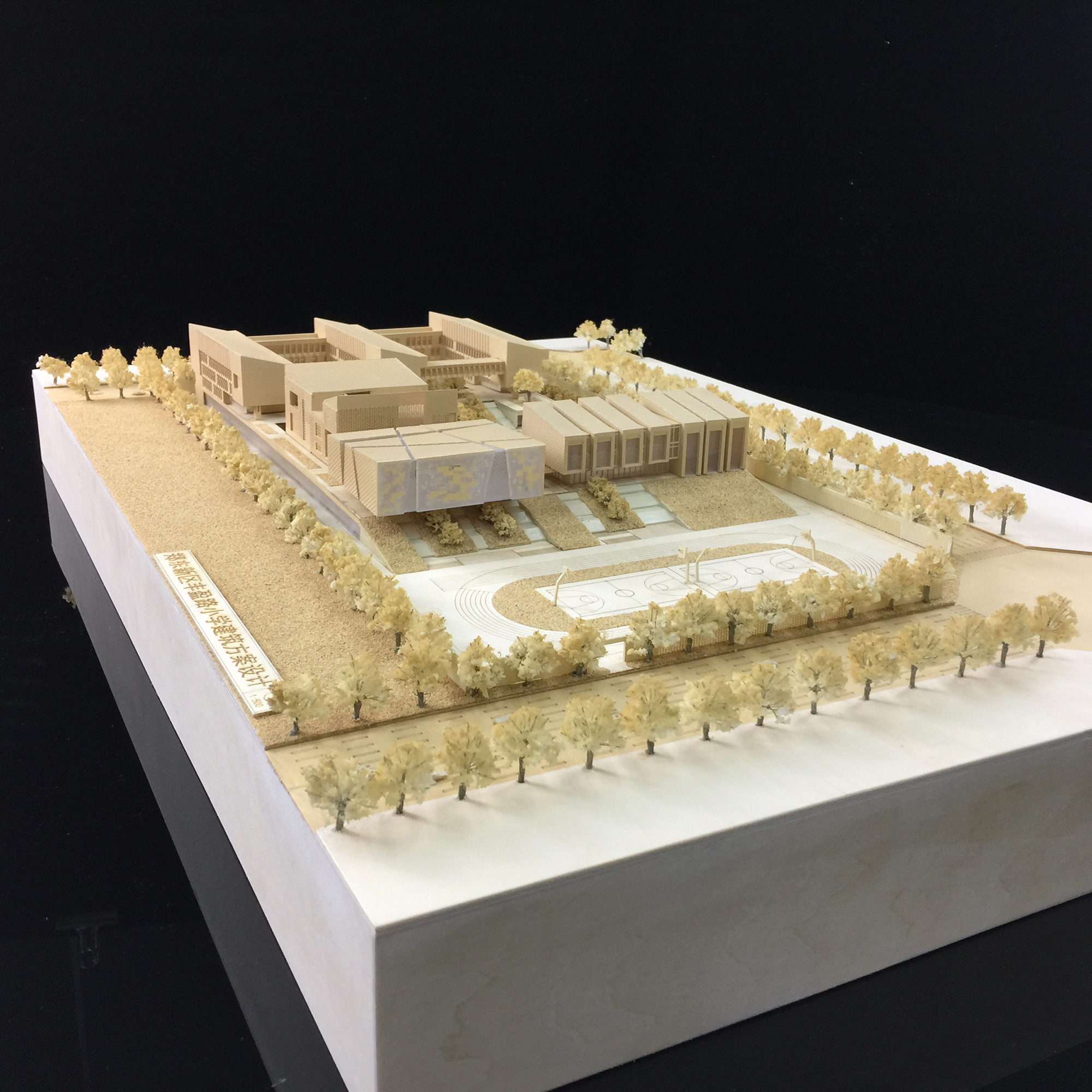 Middle school building architecture model scale material