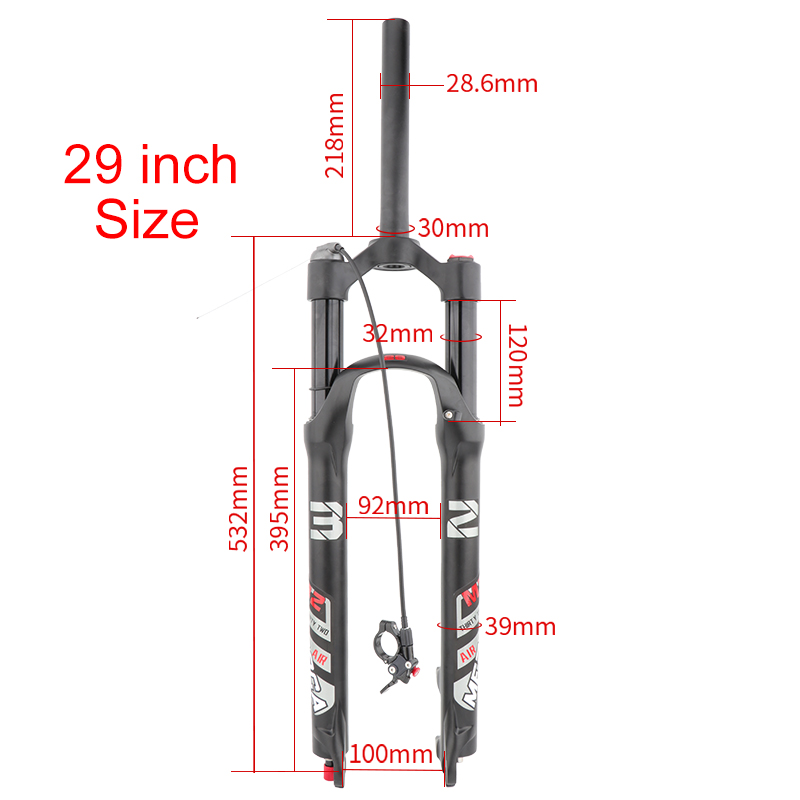 MEROCA Bicycle Air Fork 26/27.5/29 inch disc brake quick release MTB Shock Absorber Oil and Gas Fork