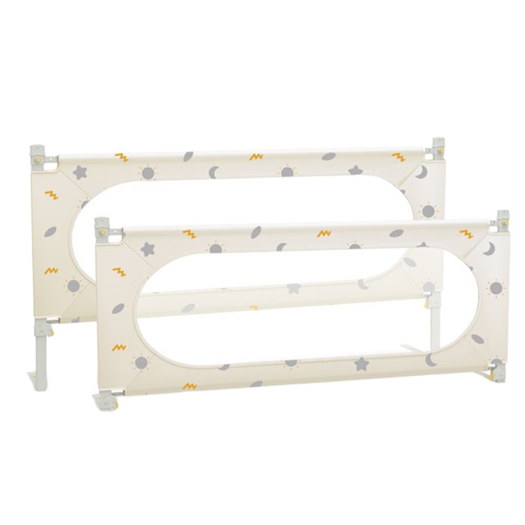 Well Designed Yellow And Pink Foldable Bedside Childrens Safety Baby Bed Fence