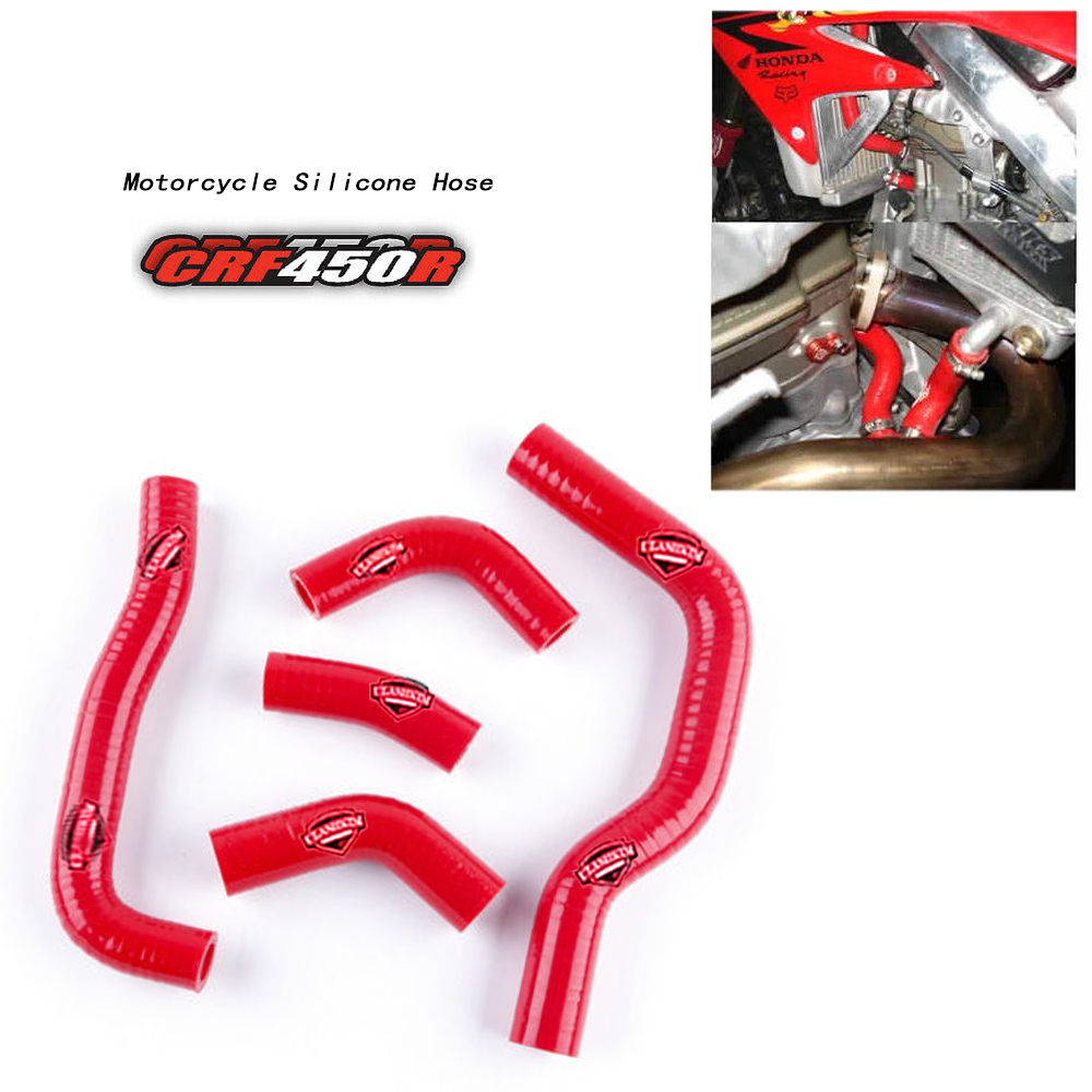 Силиконовый шланг для охлаждения радиатора мотоцикла для HONDA CRF450R 2005-2008 CRF 450 R силиконовый шланг радиатора красный