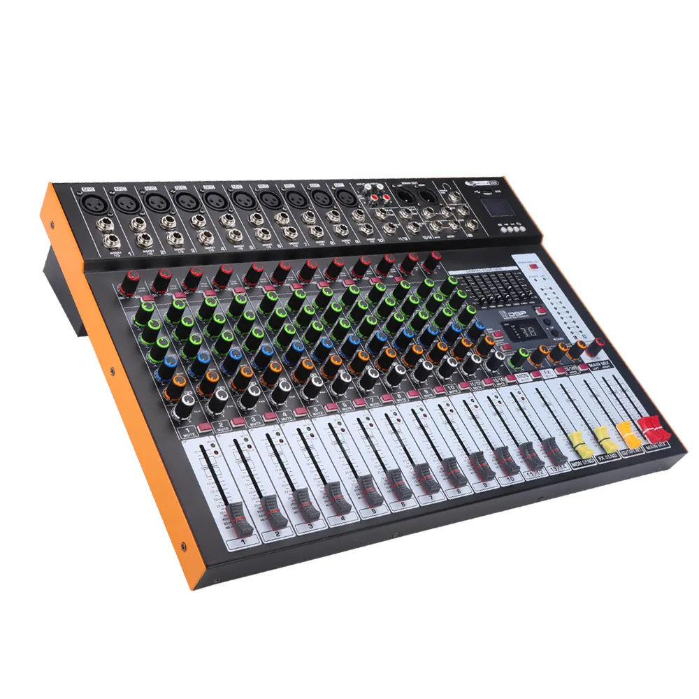 Профессиональный звуковой dj микшер 16 DSP, колонки, звукозаписывающее студийное оборудование, консоль системы