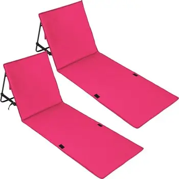 Adjustable Backrest Lounger Beach Mat Camping Bed Folding Beach Lounge Chairs Mat Waterproof Oxford Beach Mat with Backrest