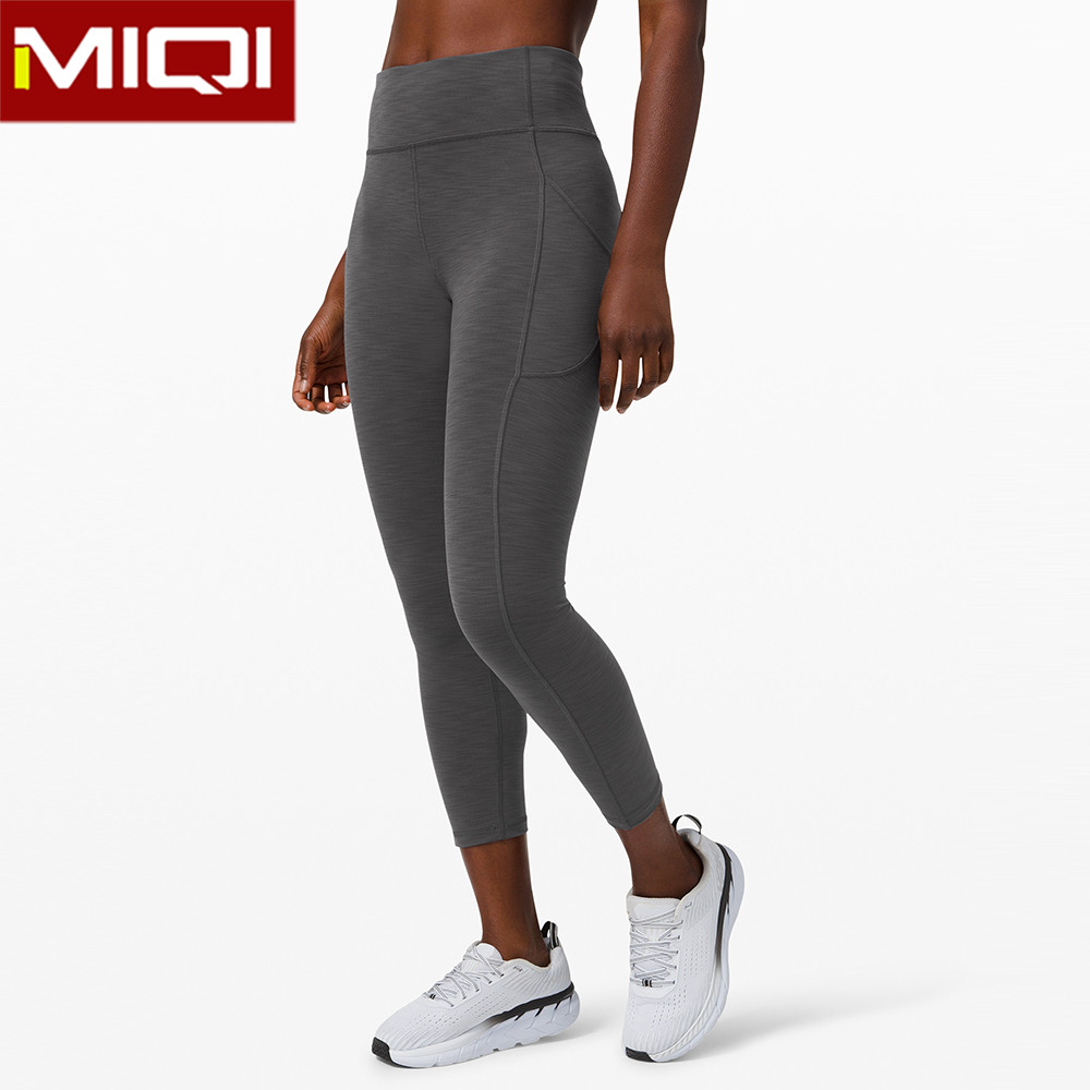 Customize Gym Leggings High Waist Women Leggings Nylon And Spandex Workout Leggings With Pocket