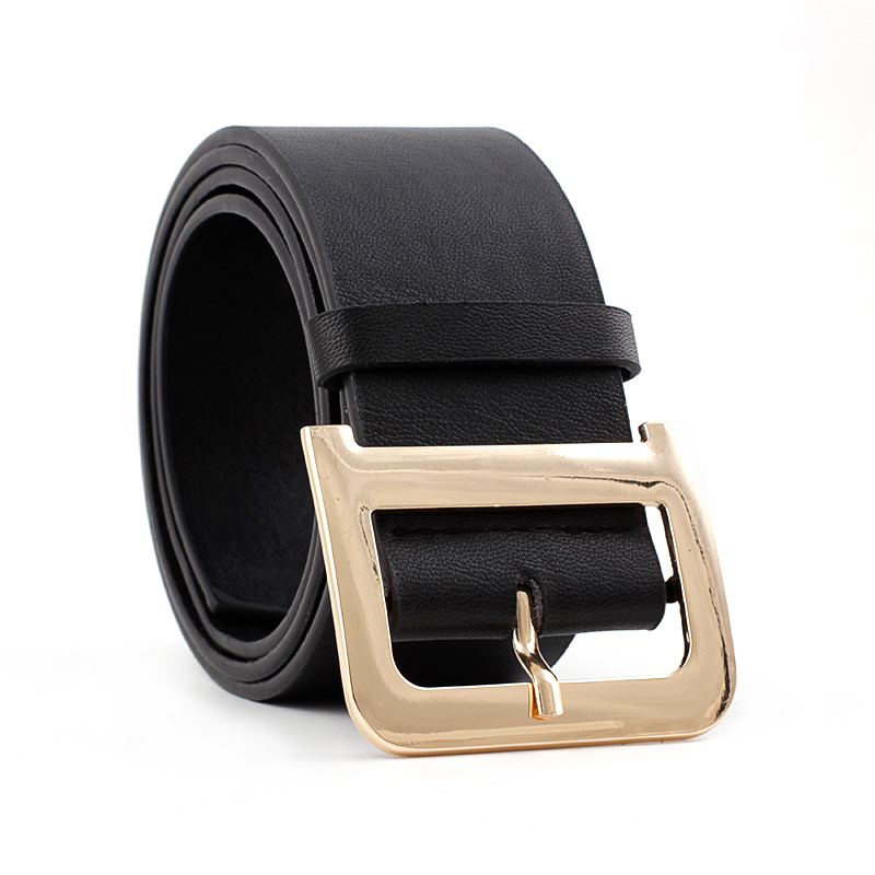 Womens Leather Punk Belt for Jeans Dress Pants Studded Grommet with Square D Metal Buckle PU Belt 10pcs/color 1pcs/opp Bag 105cm