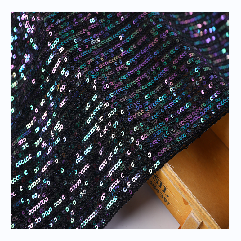 New design custom design African traditional garment sari glitter sequin embroidery mesh fabric