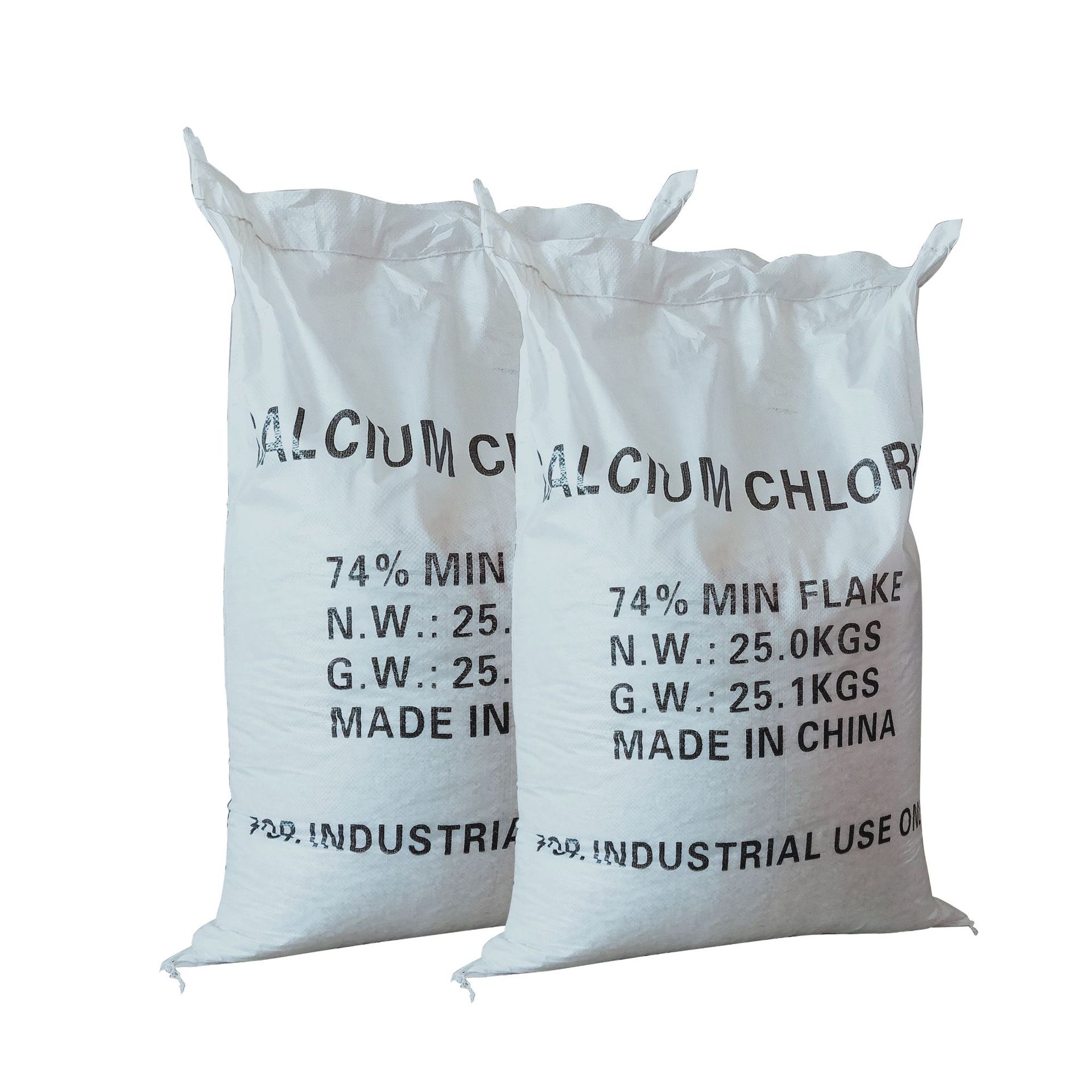 High Quality Chemicals White Flake Calcium Chloride Dihydrate 74% Industrial Grade