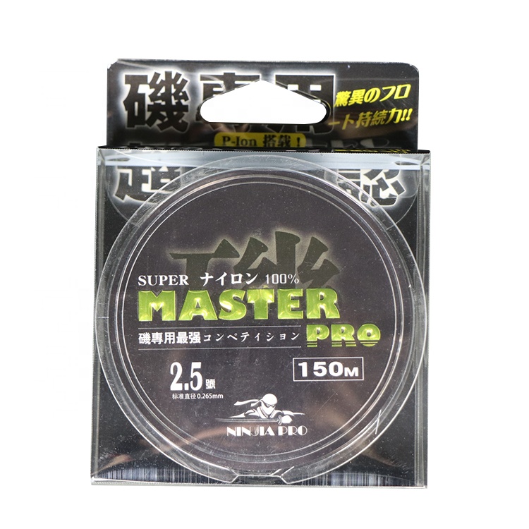 Оптовая продажа от производителя, ниндзя Master Pro 150 м, полуплавающая нейлоновая рыболовная леска для морской или пресной воды