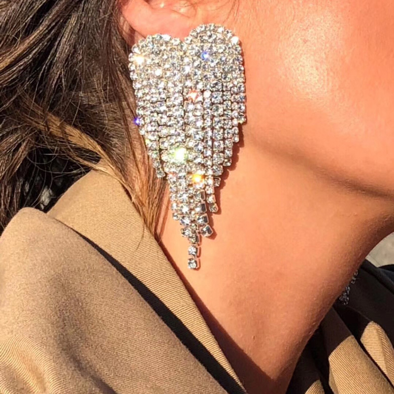 Luxury Statement Plated Gold Tassel Earrings Aretes De Mujer For Women Girls