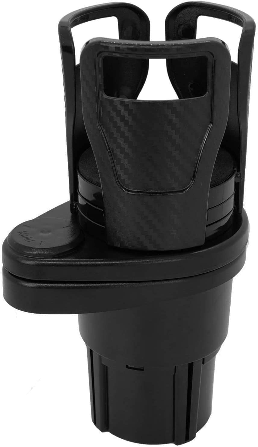 2 in 1 Multifunctional Dual Drink Holder for Car 360 Degree Rotating Base Car Cup Holder Expander Adapter