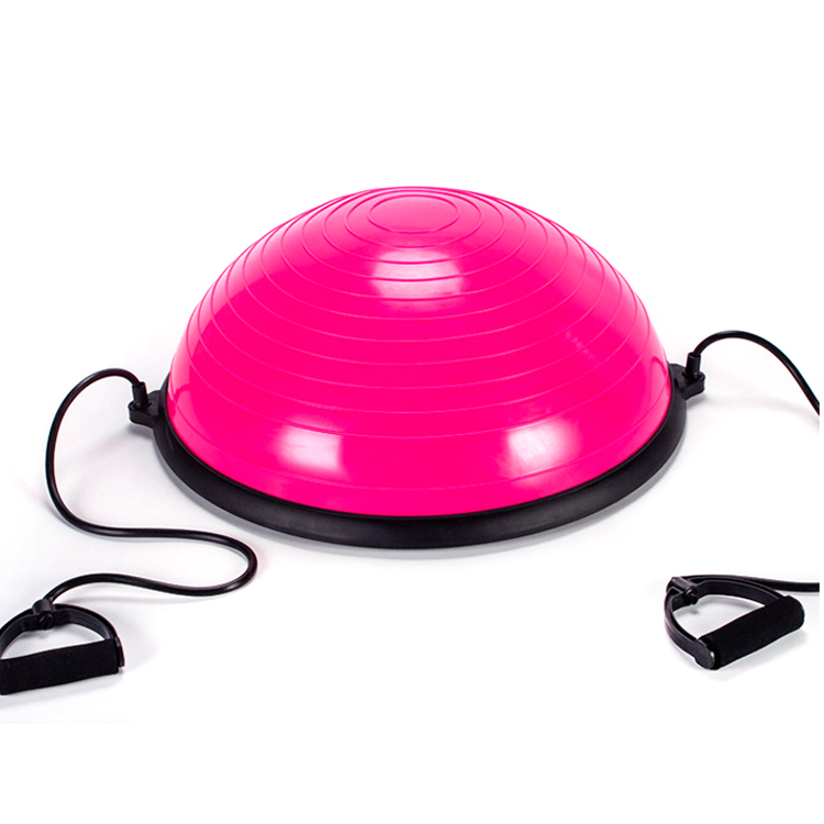 Rubber Stress Gym Fitness Balance Exercise Half Yoga Ball with Stability Ring
