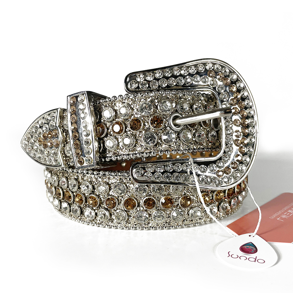 OEM Custom Rhinestone Sexy Pu Leather Belts Western Women Rodeo Cowgirl Shiny Diamond Crystal Waistband Rhinestone Belts For Men