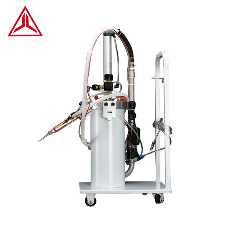 Semi automatic Movable trailer type dispensing pressure barrel Manual silicone glue filling machine 2600ML manual glue dispenser