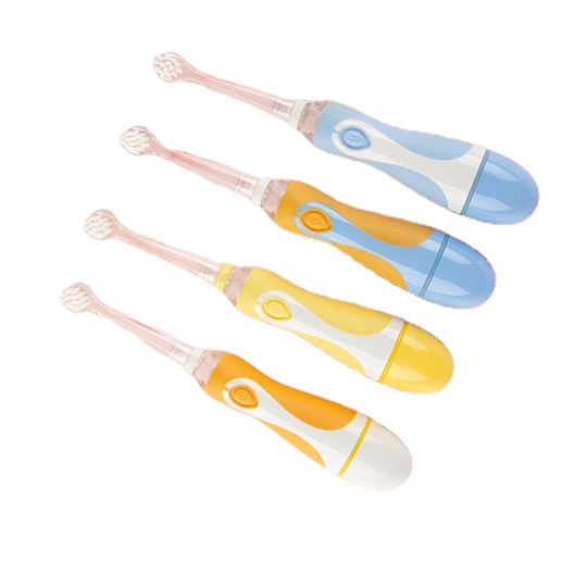 2021 Seven Colors Flashing Design To Attract Baby Battery Powered Soft Toothbrush for Babies